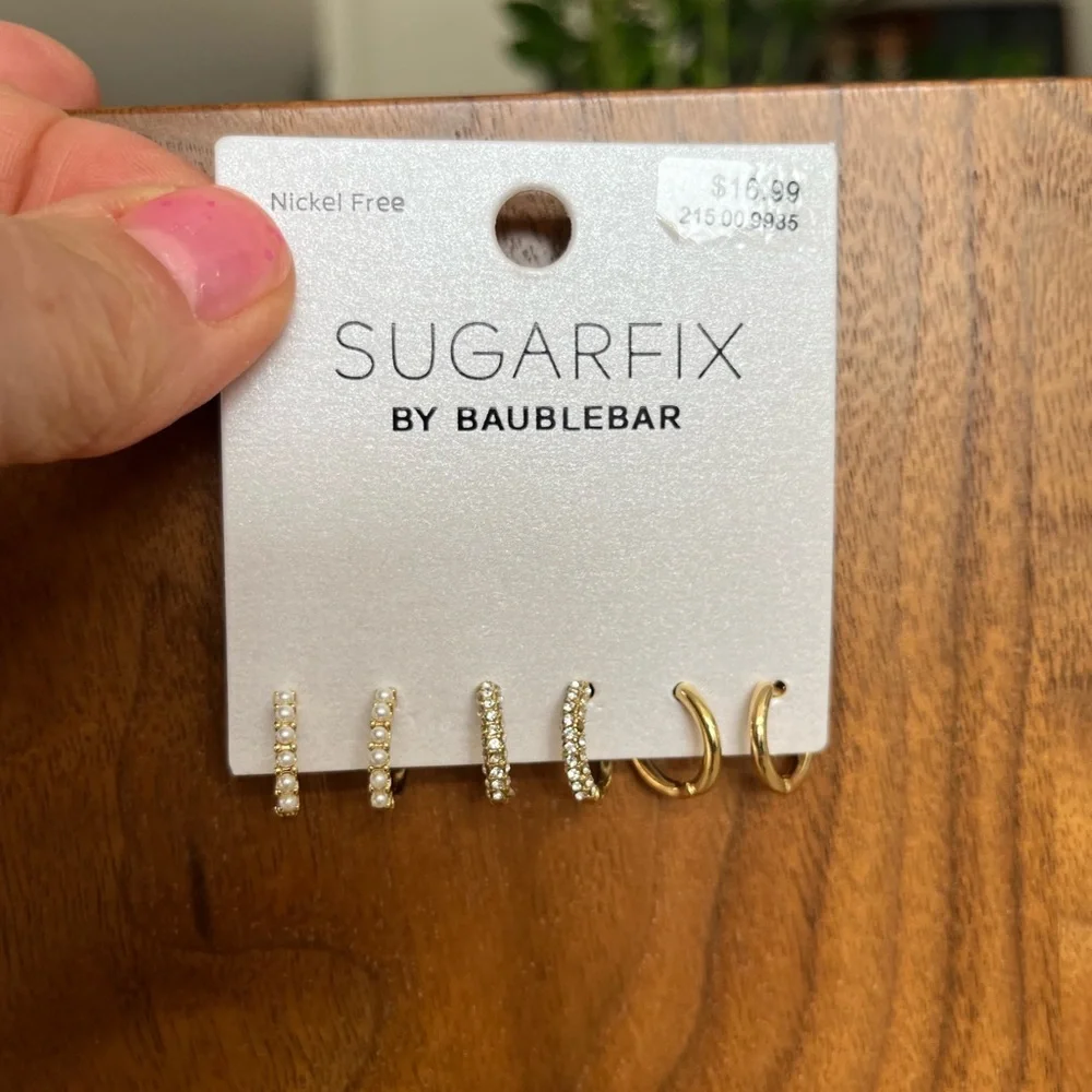 BaubleBar Sugarfix Earrings Set NWT - Picture 1 of 4